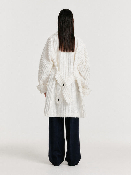 Eenk Yeather Pea Coat - White