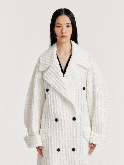 Eenk Yeather Pea Coat - White