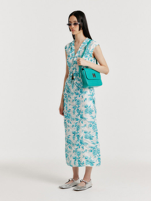 Eenk Yuni Floral Vest - Blue