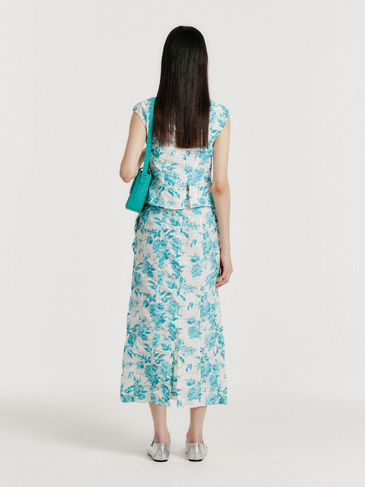 Eenk Yuni Floral Vest - Blue