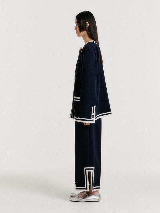 Eenk Yintana Contrast Jacket - Navy