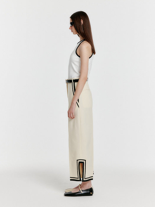 Eenk Youe Contrast Halter Top - White