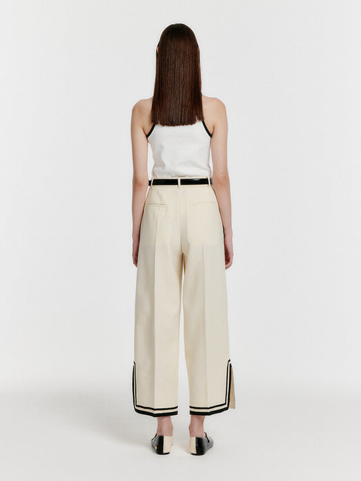 Eenk Youe Contrast Halter Top - White