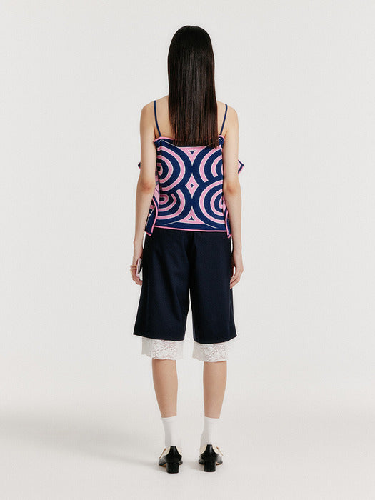 Eenk Yoon Sleeveless Logo Knit Top - Pink