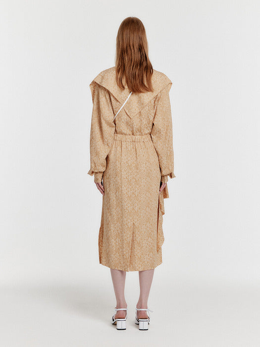 Eenk Yovel Midi Skirt with Scarf - Beige