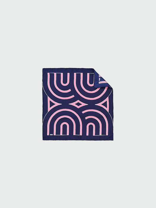 [EENK] Yueyue Small Logo Scarf - Navy