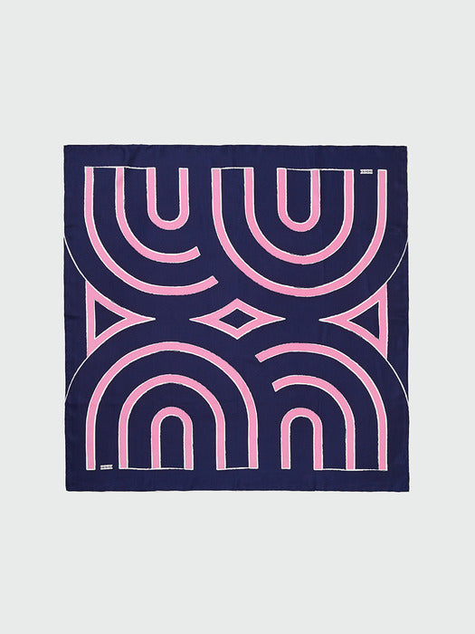 [EENK] Yue Logo Scarf - Navy