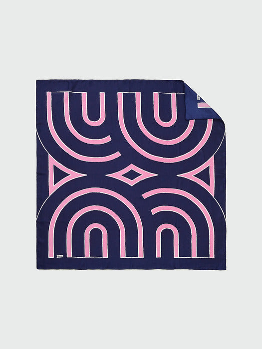 [EENK] Yue Logo Scarf - Navy