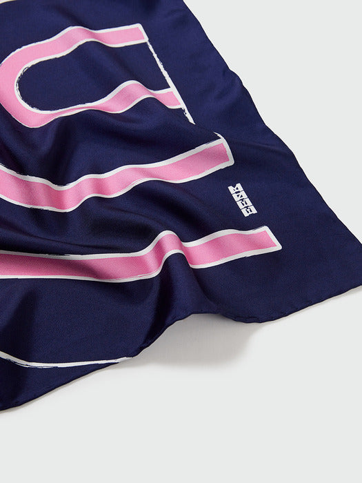 [EENK] Yue Logo Scarf - Navy