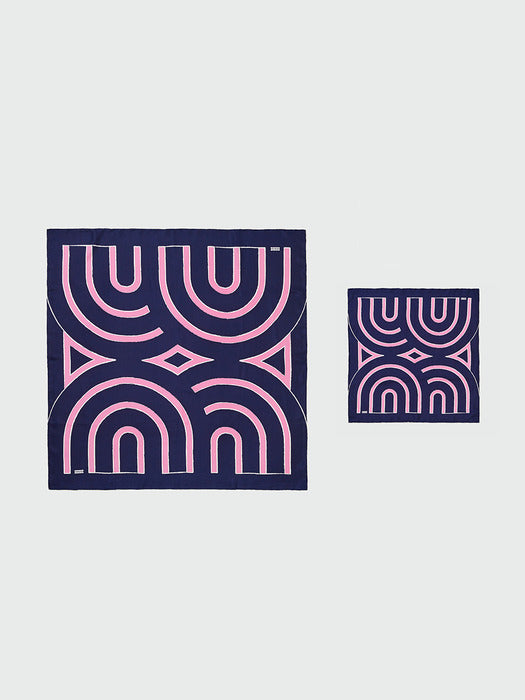[EENK] Yue Logo Scarf - Navy