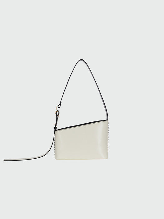 Eenk Halos Small Trapezoid Shoulder Bag - Black/Ivory