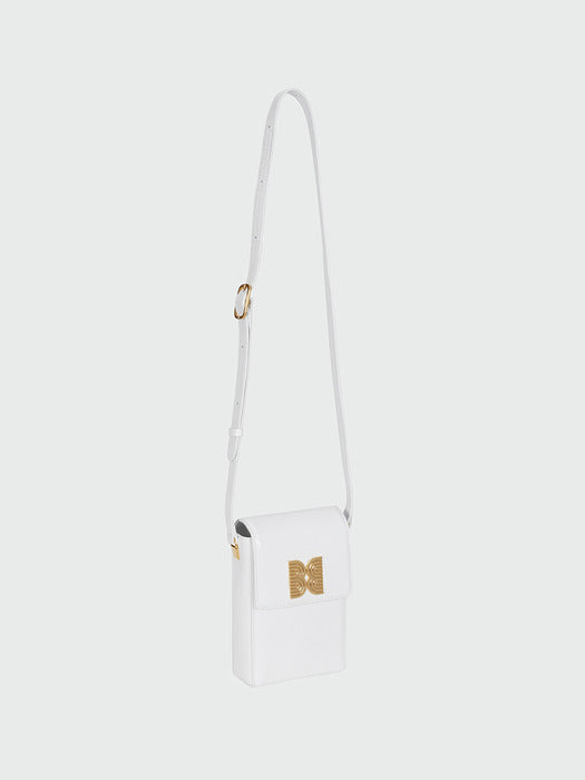 Eenk Hanee Petit Square Bag - Crinkle White