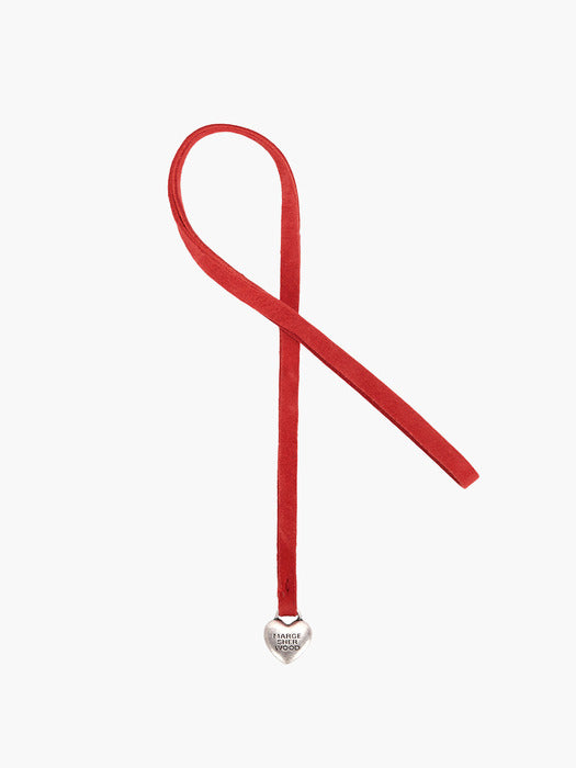 Margesherwood Heart Charm red suede