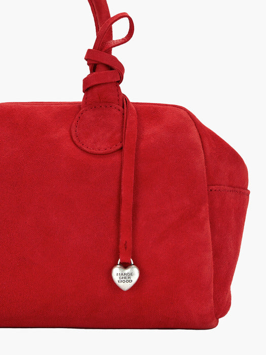 Margesherwood Heart Charm red suede