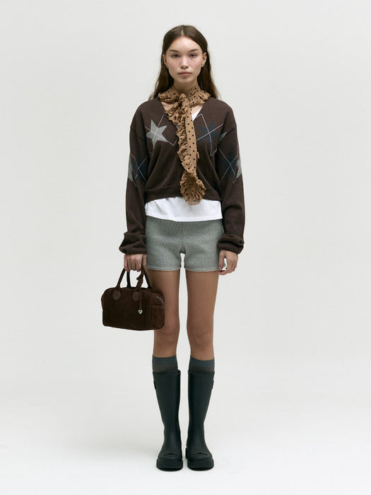 SOFT BOWLING_choco brown suede