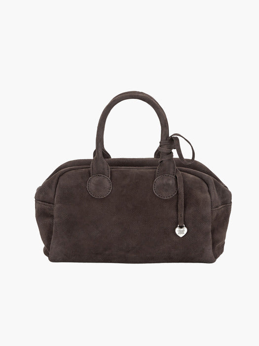 SOFT BOWLING_choco brown suede