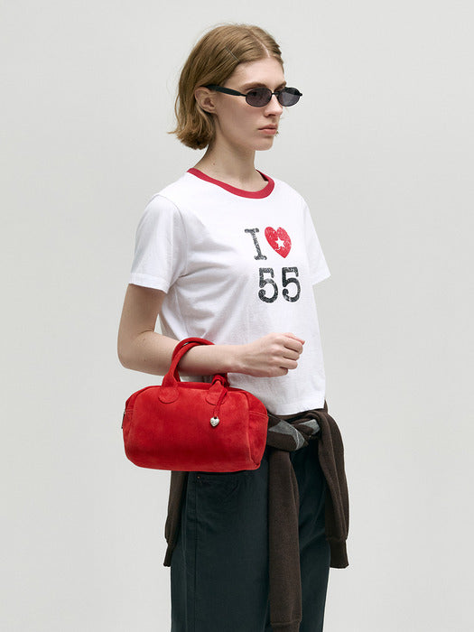 SOFT BOWLING_red suede