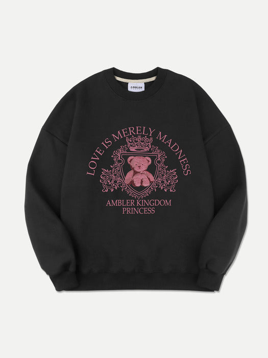 [ambler] Kingdom Over fit Sweatshirt AMM1204 (Black)