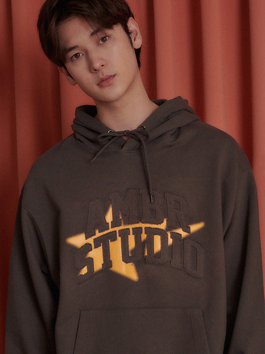 [ambler] Shooting star Over fit Hoodie AHP1103 (Dark-Gray)