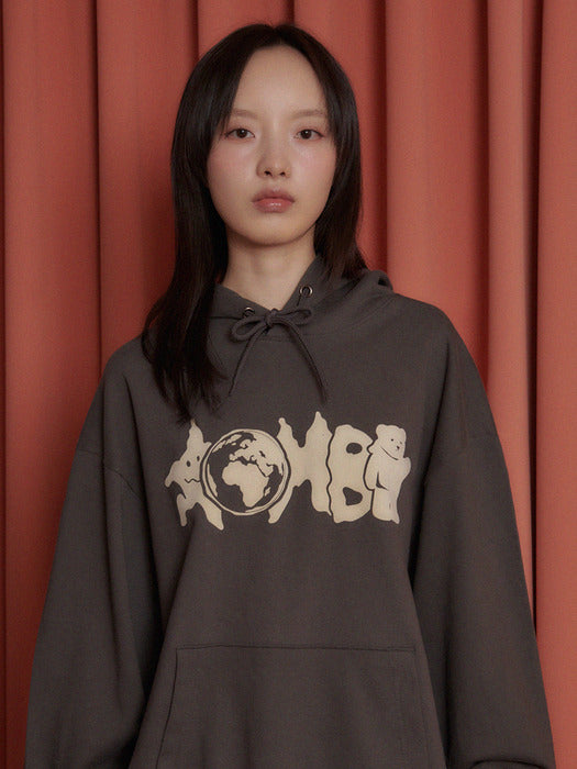 [ambler] Shooting bear Over fit Hoodie AHP1104 (Dark-Gray)