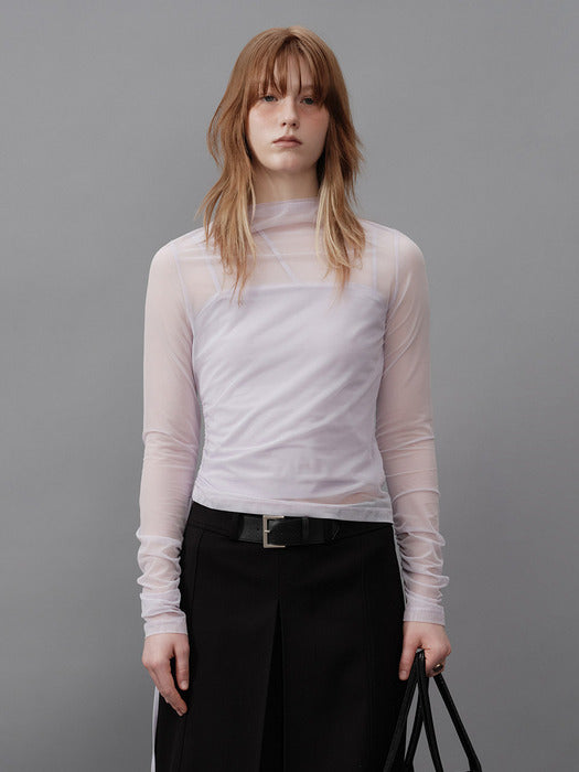 [raive] Side Shirring Layered Blouse VW4SE020_5color