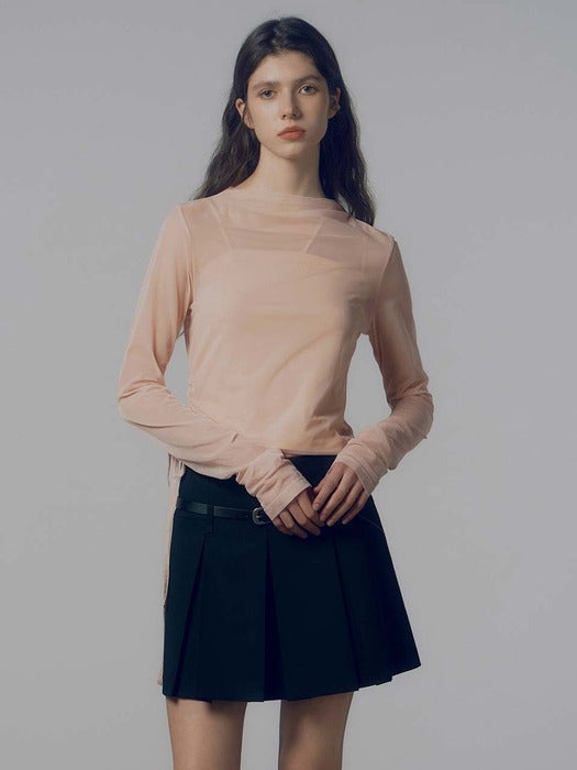 [raive] Side Shirring Layered Blouse VW4SE020_5color