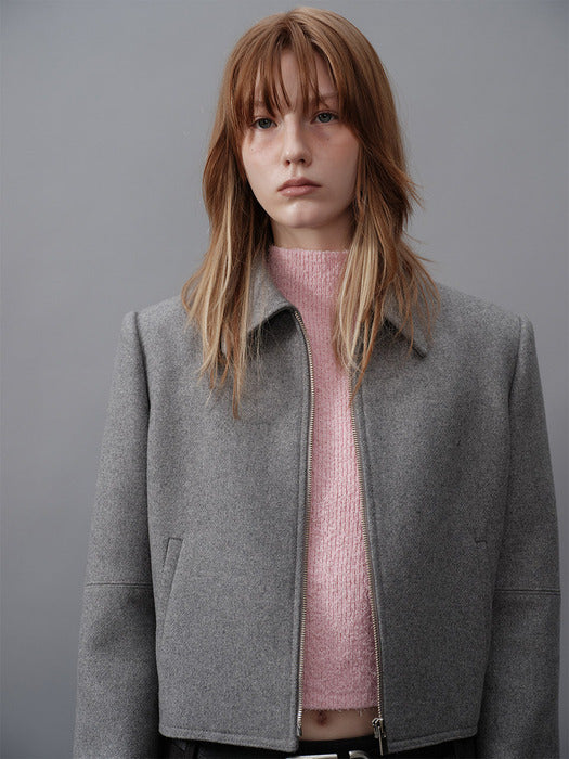 [raive] Trucker Jacket in Grey VW4SJ040-12