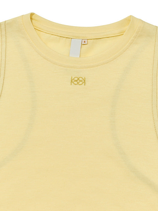 Kijun Wrinkle Block Top Yellow
