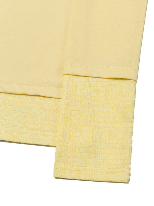 Kijun Wrinkle Block Top Yellow