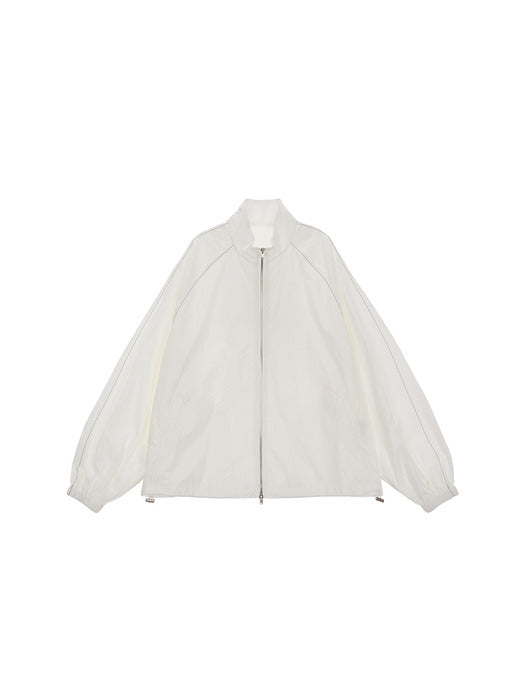 MATIN KIM LOGO COATING JUMPER IN IVORY