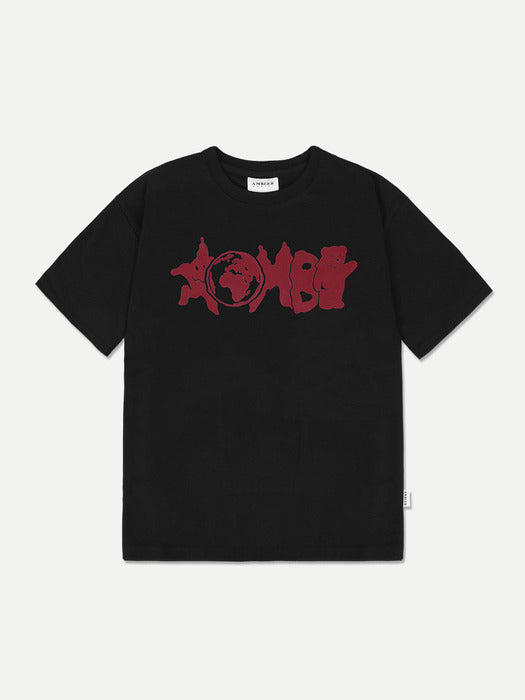 [ambler] Shooting bear Over fit T-Shirts AS1103 (Black)