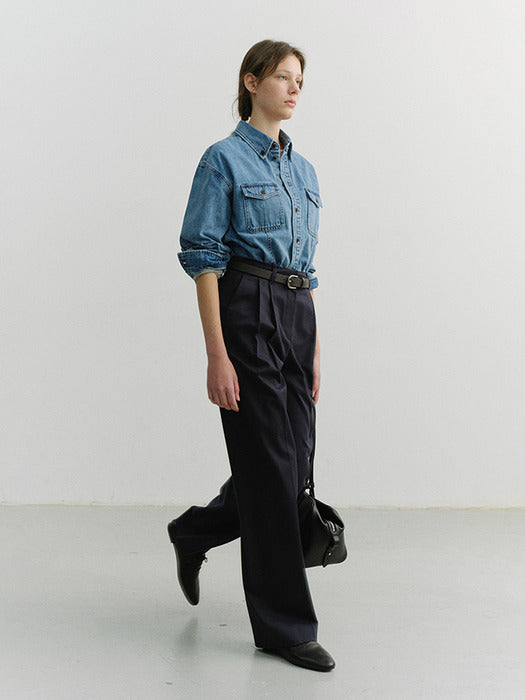 Dunst Unisex Classic Denim Shirt Classic Blue