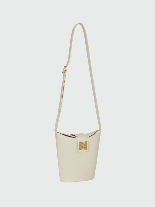 Eenk Hobart Folded Top Bucket Bag - Cream