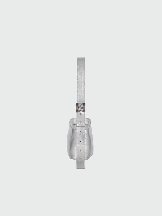 Eenk Halos Small Trapezoid Shoulder Bag - Silver