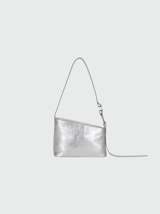 Eenk Halos Small Trapezoid Shoulder Bag - Silver