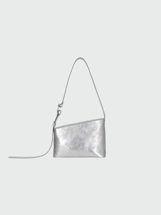 Eenk Halos Small Trapezoid Shoulder Bag - Silver