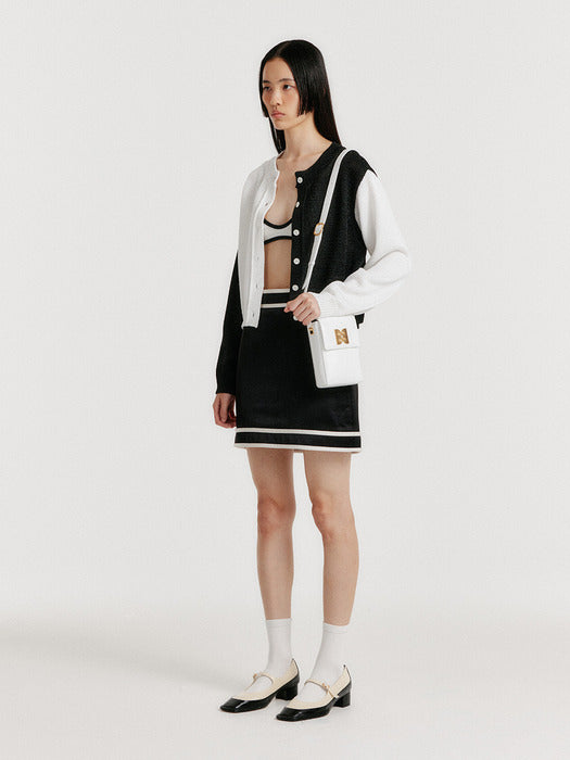 [EENK] Youo Contrast Bralet - White
