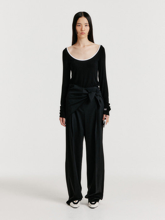 Eenk Yedia Scarfed Pants - Black