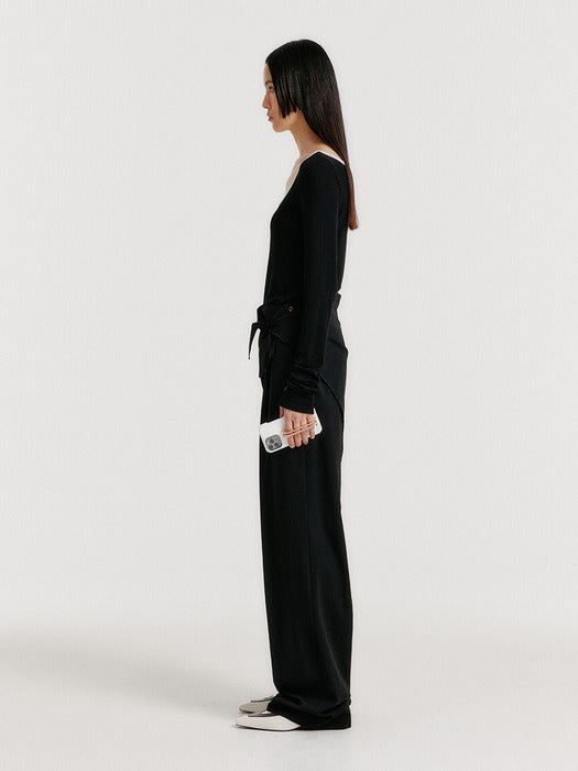 Eenk Yedia Scarfed Pants - Black