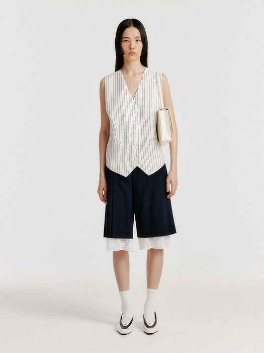 Eenk Yiva Buttoned Vest - Ivory