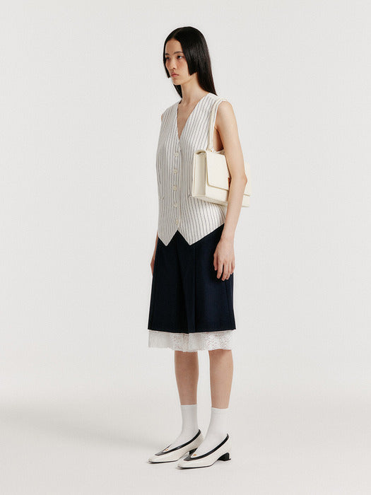 Eenk Yiva Buttoned Vest - Ivory