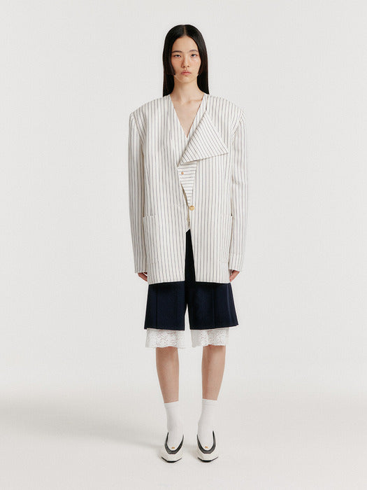 Eenk Yerida One-Button Jacket - Ivory