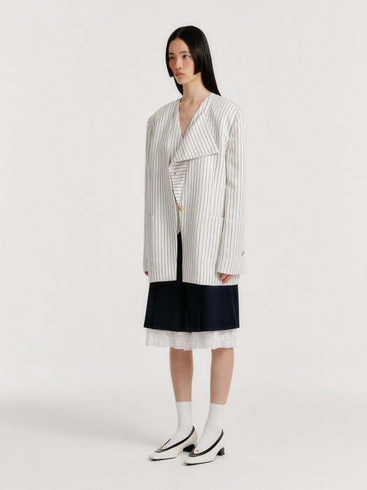 Eenk Yerida One-Button Jacket - Ivory