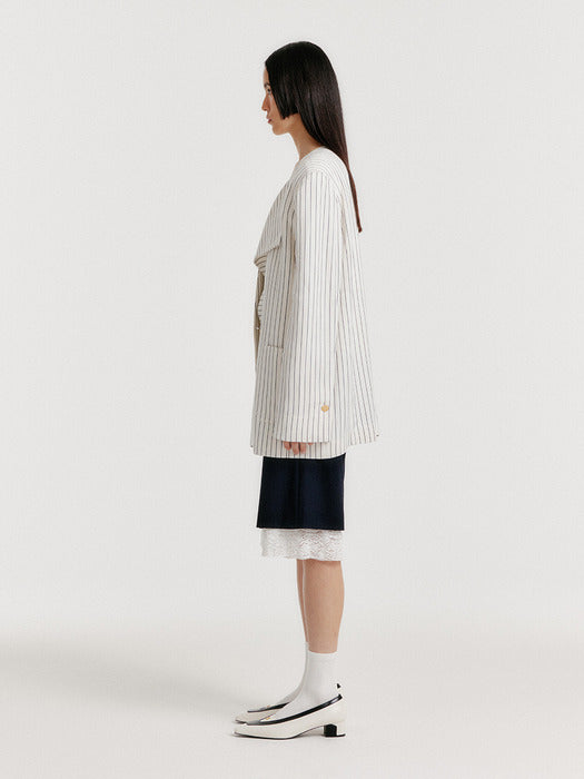 Eenk Yerida One-Button Jacket - Ivory
