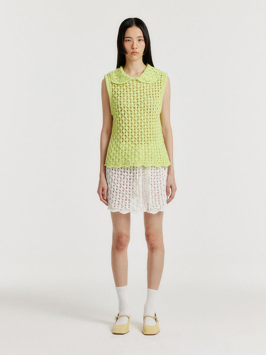 Eenk Yel Cable Knit Mini Skirt - Ivory