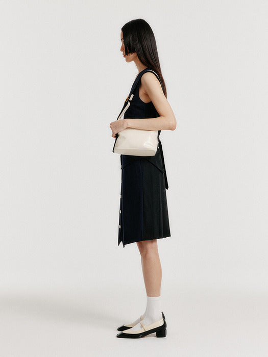 [EENK] Yulin Layered Vest Dress - Navy/Black