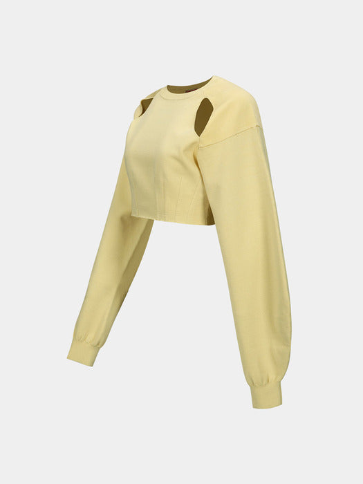 [andersson bell] (ESSENTIAL) MINO SLIT KNIT PULL-OVER atb1122w(LEMON)