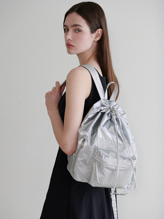 [raive] Irina Backpack Small in Silver UB4SC020-15