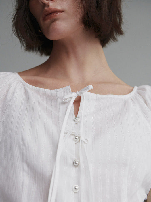 [loeuvre] Glitter Shirring Blouse SW4SB627-01