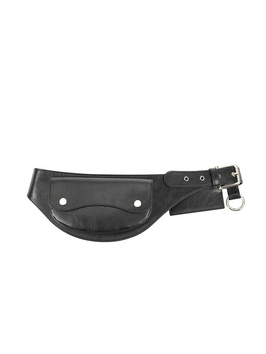 [osoi] POCKET BELT [WASHED BLACK]